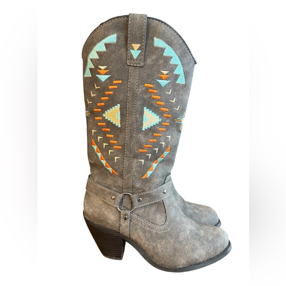 Dingo Artesian Aztec Western Embroidered Cowgirl Boots Women’s Size 6.5 M